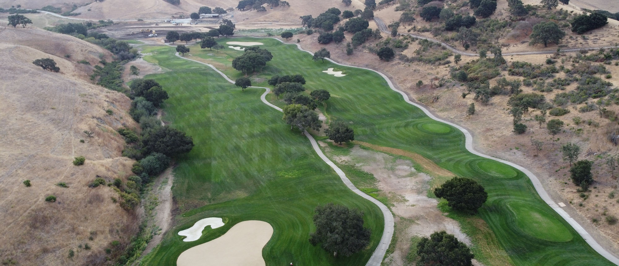 Aerial view of the golf course at San Juan Oaks.