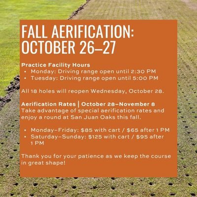 Fall Aerification Pop-up